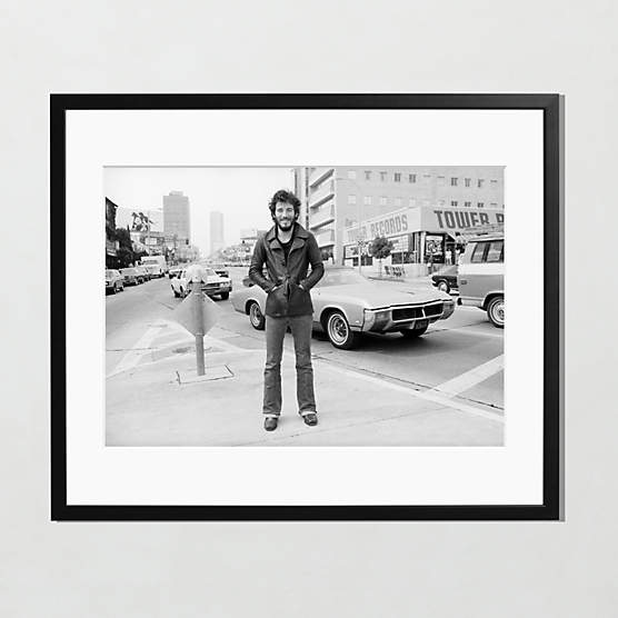 'Bruce Springsteen on Sunset Strip' Photographic Print in Black Frame 38"x31"