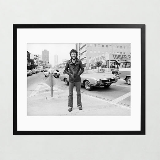 'Bruce Springsteen on Sunset Strip' Photographic Print in Black Frame