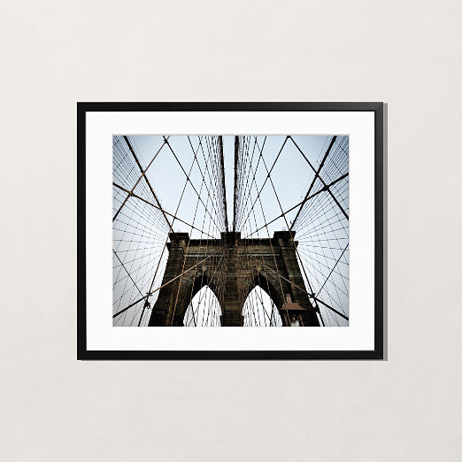 'Brooklyn Bridge' Photographic Print In Black Frame 21"x17"