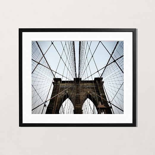 'Brooklyn Bridge' Photographic Print In Black Frame 25"x21"
