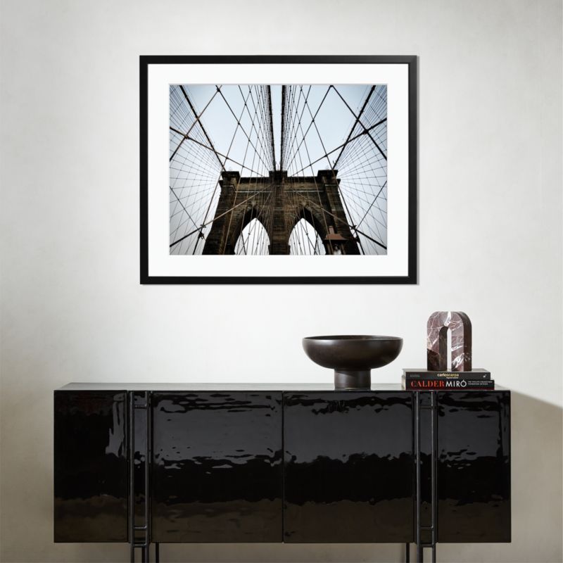 'Brooklyn Bridge' Photographic Print In Black Frame 38X31"x31.5" - image 1 of 2