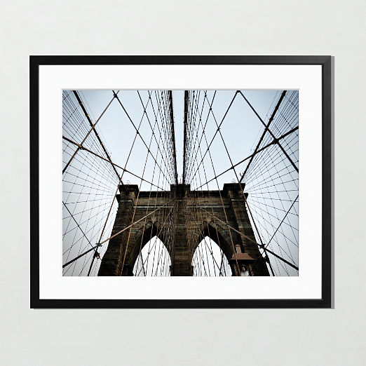 'Brooklyn Bridge' Photographic Print In Black Frame