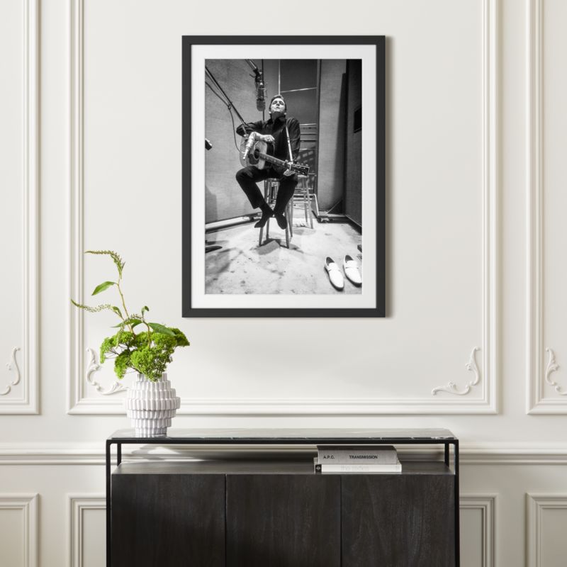 'Johnny Cash in the Studio' Photographic Print in Black Frame 39.5"x28.5" - image 3 of 4