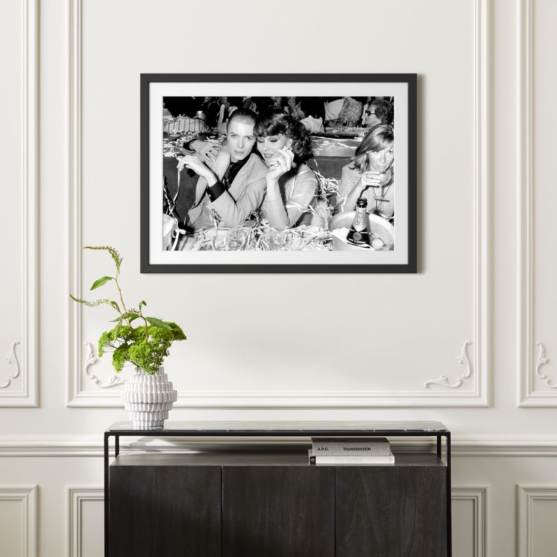 'David Bowie and Romy Haag' Black & White Art Print in Black Frame 39.5 ...