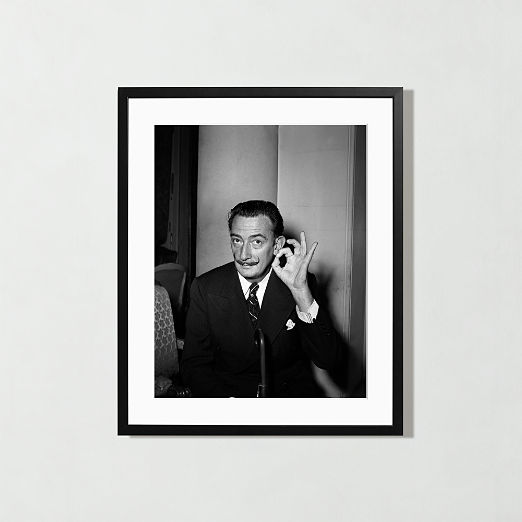 'Dali In Paris, 1953' Photographic Print In Black Frame 1953 17"x21"