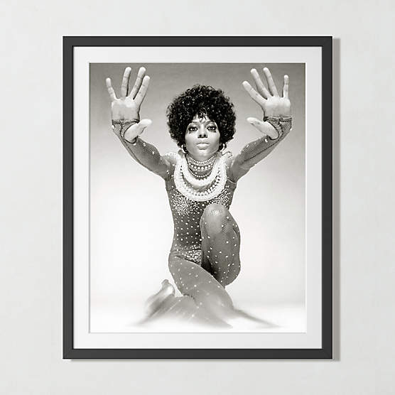 'Diana Ross Reaching Out' Photographic Print in Black Frame 33"x39.5"