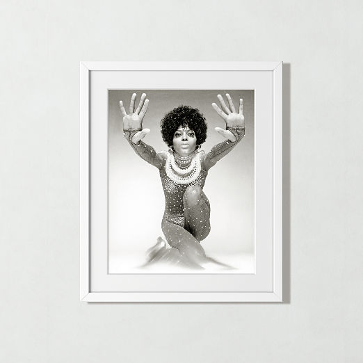 'Diana Ross Reaching Out' Photographic Print in White Frame 25.5"x21.5"