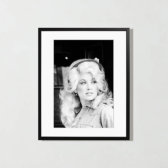 'Dolly Parton in New York City' Photographic Print in Black Frame 17.75"x21.75"