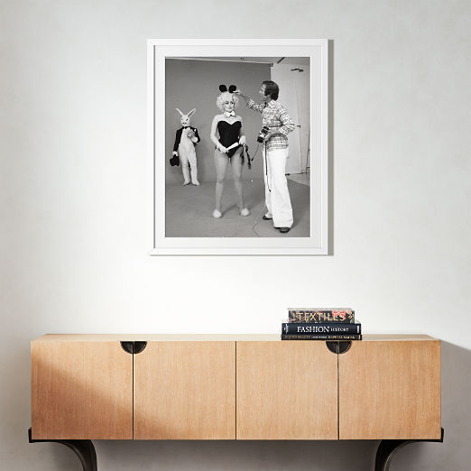 'Dolly Parton Playboy Shoot' Photographic Print in White Frame 21"x25"