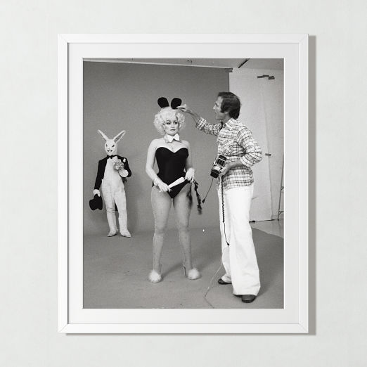 'Dolly Parton Playboy Shoot' Photographic Print in White Frame 33"x39.5"