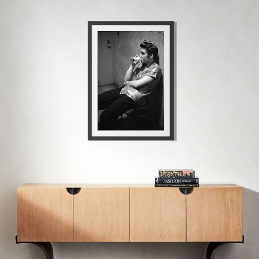 'Elvis Presley in Dayton' Photographic Print in Black Frame 21.5"x25.5"