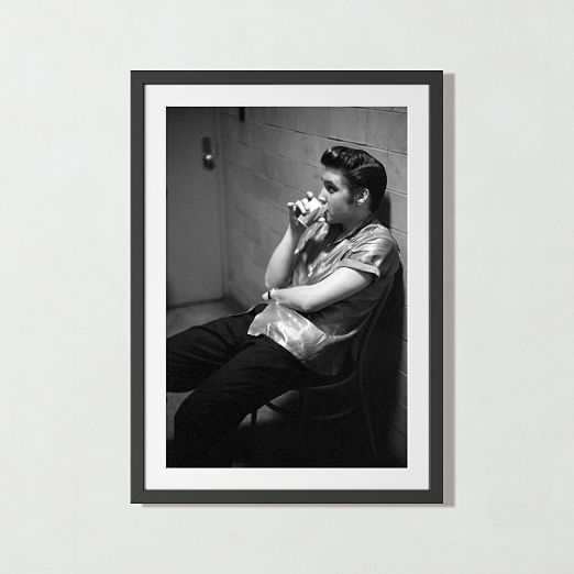 'Elvis Presley in Dayton' Photographic Print in Black Frame 39.5"x28.5"