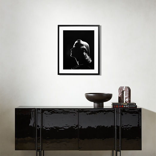'Grace Kelly in the Shadows' Photographic Print in Black Frame