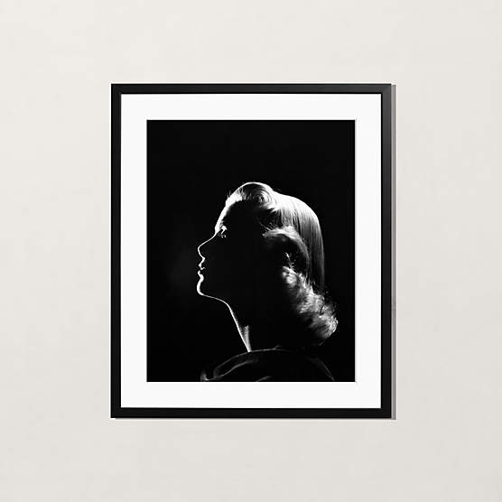 'Grace Kelly in the Shadows' Photographic Print in Black Frame 17"x21"