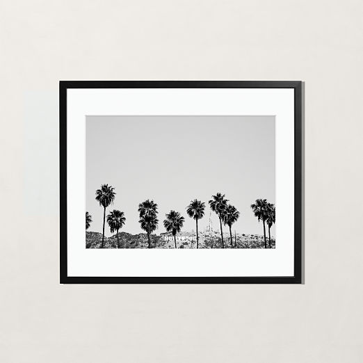 Hollywood Palm Trees' Photographic Print in Black Frame 21"x17"