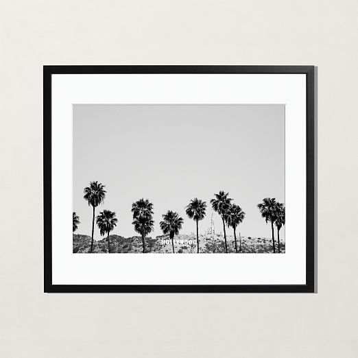'Hollywood Palm Trees' Photographic Print in Black Frame 25"x21"