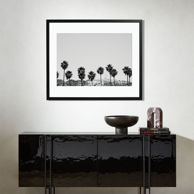 'Hollywood Palm Trees' Photographic Print in Black Frame 38"x27" - image 2 of 3