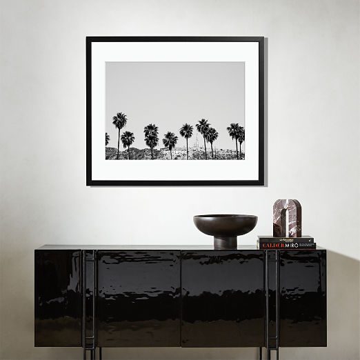 'Hollywood Palm Trees' Photographic Print in Black Frame 38"x27"