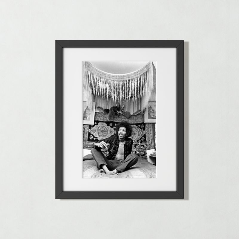 'Jimi Hendrix, 1969' Photographic Print in Black Frame 21.5"x17.5" - image 0 of 5