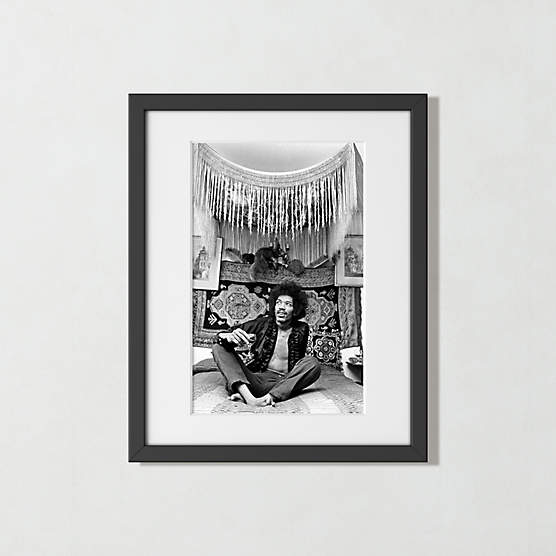 'Jimi Hendrix, 1969' Photographic Print in Black Frame 21.5"x17.5"