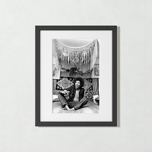 'Jimi Hendrix, 1969' Photographic Print in Black Frame 21.5"x17.5"