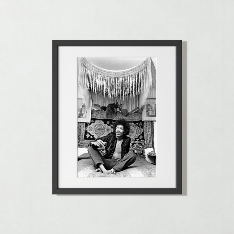 'Jimi Hendrix, 1969' Photographic Print in Black Frame 25.5"x21.5" - image 0 of 5