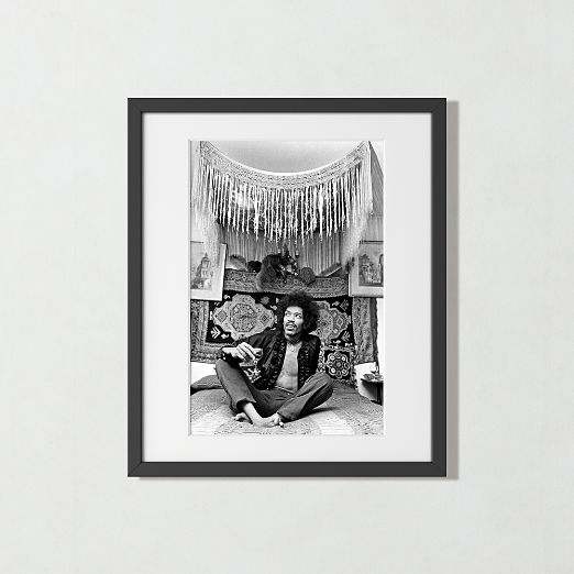 'Jimi Hendrix, 1969' Photographic Print in Black Frame 25.5"x21.5"