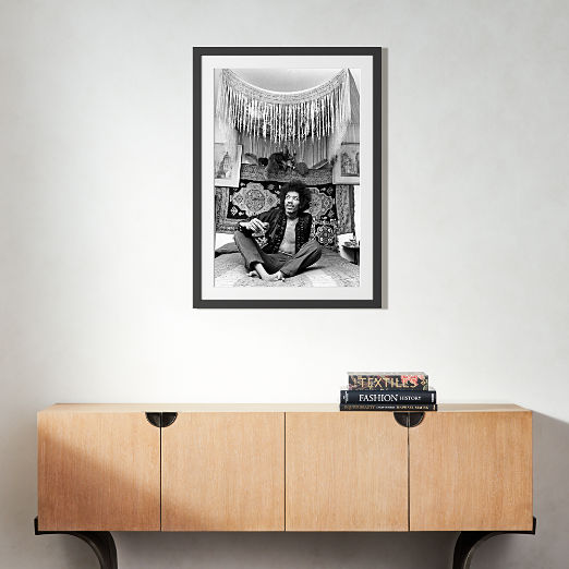 'Jimi Hendrix, 1969' Photographic Print in Black Frame 21.5"x17.5"