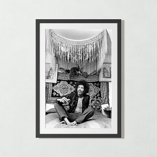 'Jimi Hendrix, 1969' Photographic Print in Black Frame 39.5"x28.5"