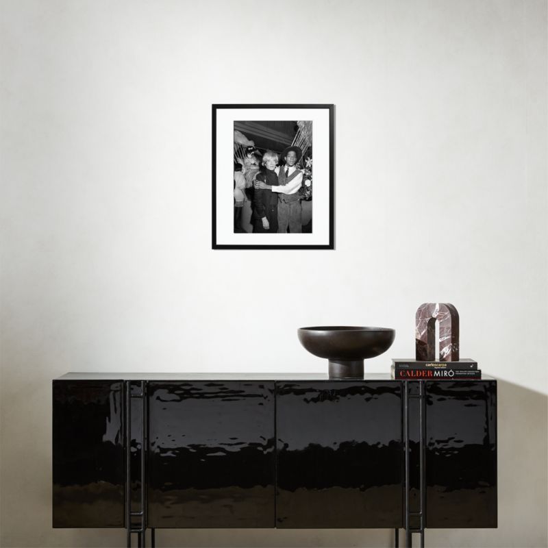 'Andy Warhol & Jean-Michel' Photographic Print In Black Frame 17"x21" - image 1 of 2