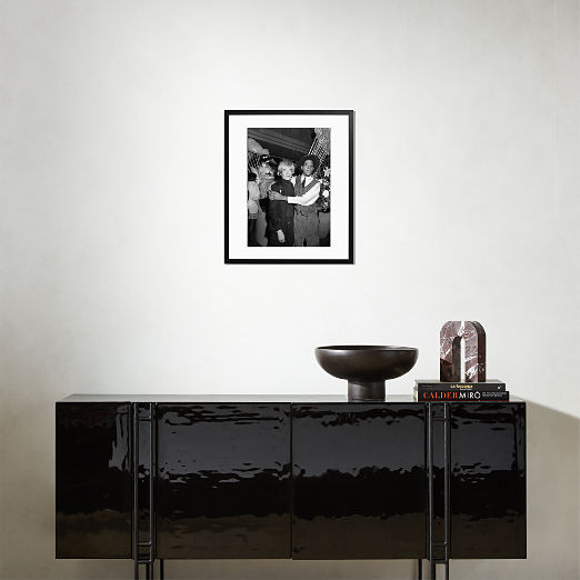 'Andy Warhol & Jean-Michel' Photographic Print In Black Frame 17"x21"