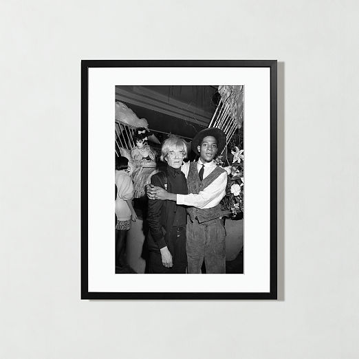'Andy Warhol & Jean-Michel' Photographic Print In Black Frame 17"x21"