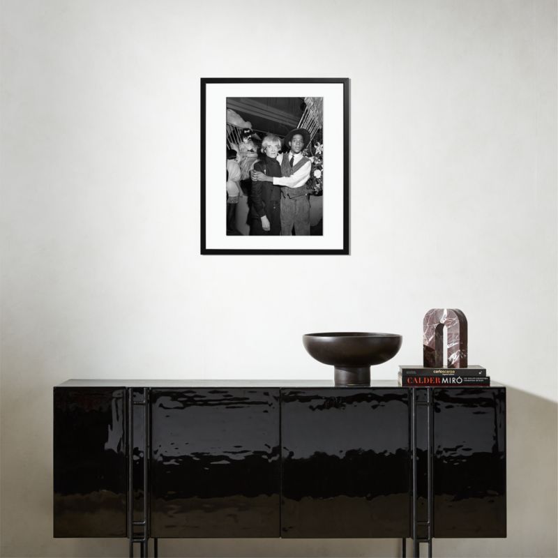 'Andy Warhol & Jean-Michel' Photographic Print In Black Frame 21"x25" - image 1 of 2
