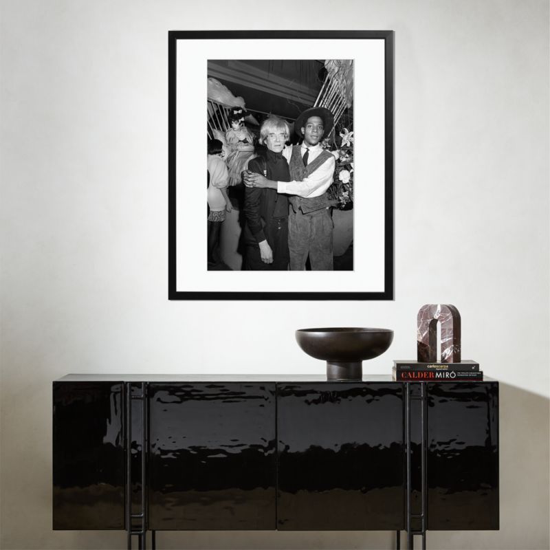 'Andy Warhol & Jean-Michel' Photographic Print In Black Frame 31.5"x38" - image 1 of 2