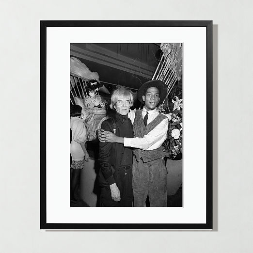 'Andy Warhol & Jean-Michel' Photographic Print In Black Frame