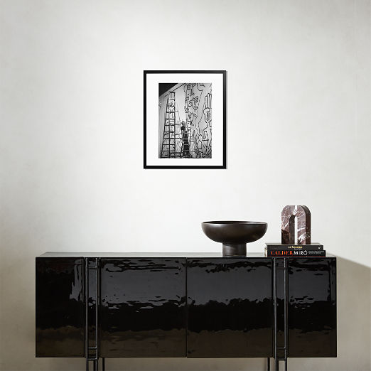 'Keith Haring' Photographic Print In Black Frame 17"x21"