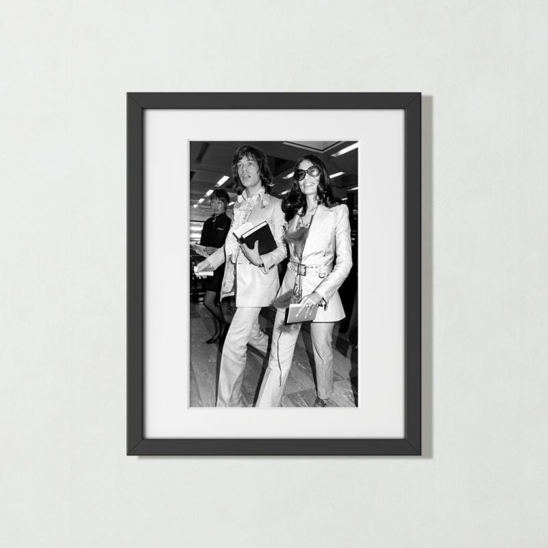 'Mick and Bianca at the London Airport, 1970' Black & White Art Print ...