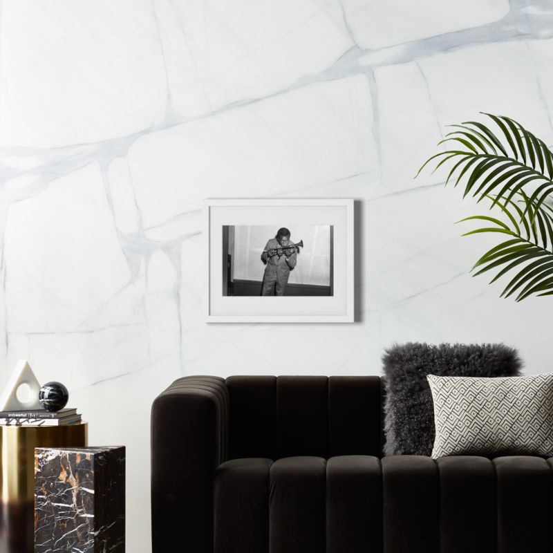 Miles Davis And His Trumpet With Black Frame 42 X31 Cb2