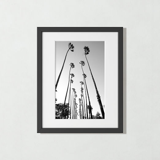 'Palm Trees Road' Photographic Print in Black Frame 17.5"x21.5"