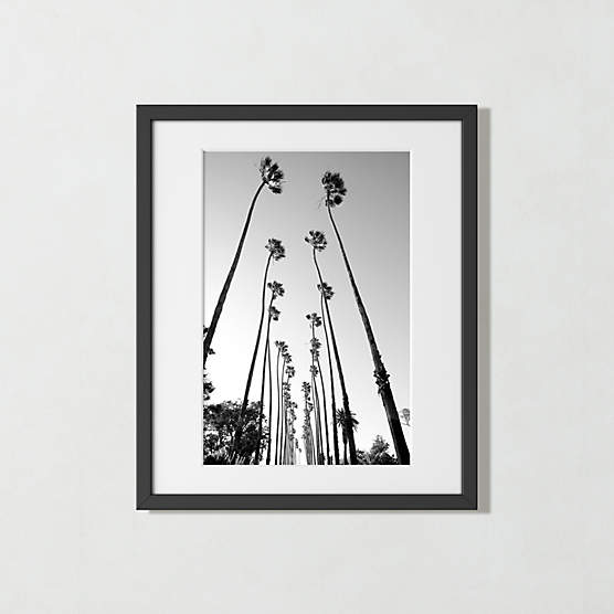 'Palm Trees Road' Photographic Print in Black Frame 21.5"x25.5"