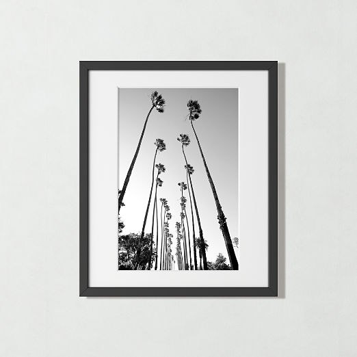 'Palm Trees Road' Photographic Print in Black Frame 21.5"x25.5"