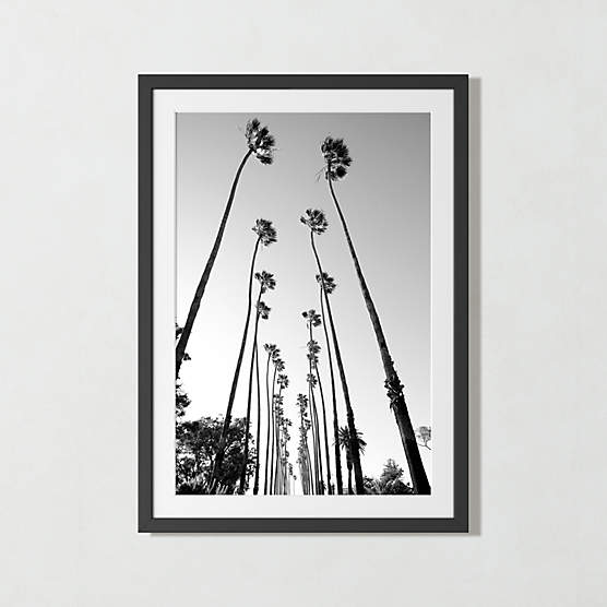 'Palm Trees Road' Photographic Print in Black Frame 28.5"x39.5"