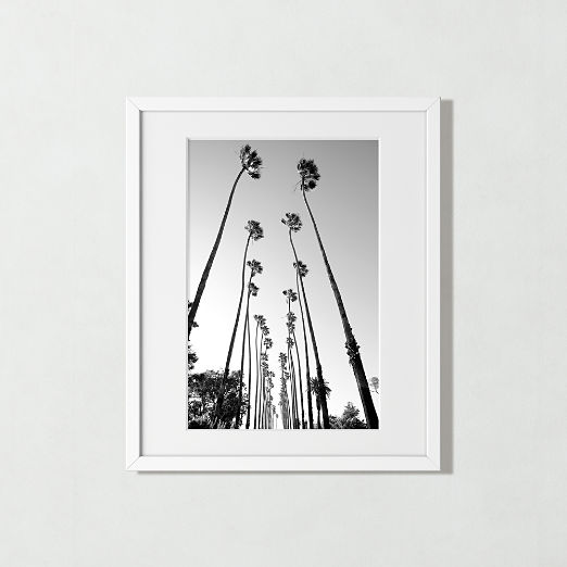 'Palm Trees Road' Photographic Print in White Frame 21.5"x25.5"