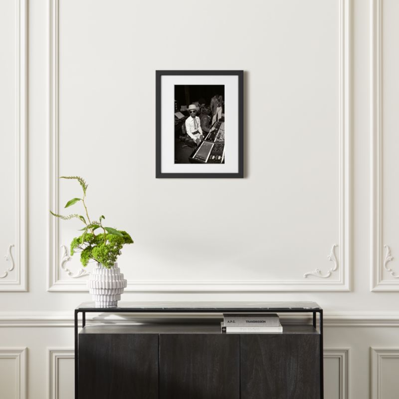 View 'Stevie Wonder as a Cowboy' Photographic Print in Black Frame 17.5"x21.5" details