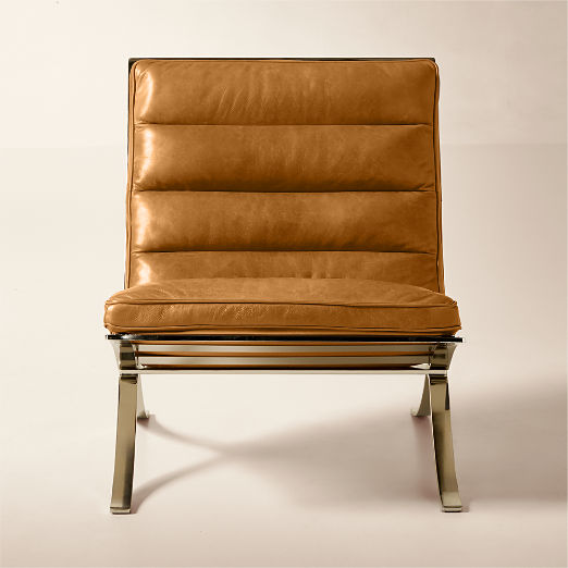 Nordhavn Saddle Brown Leather Chair by Steen Østergaard Set of 2