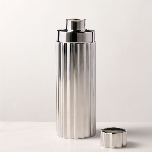 Stainless Steel Fluted Cocktail Shaker by Kay Fisker