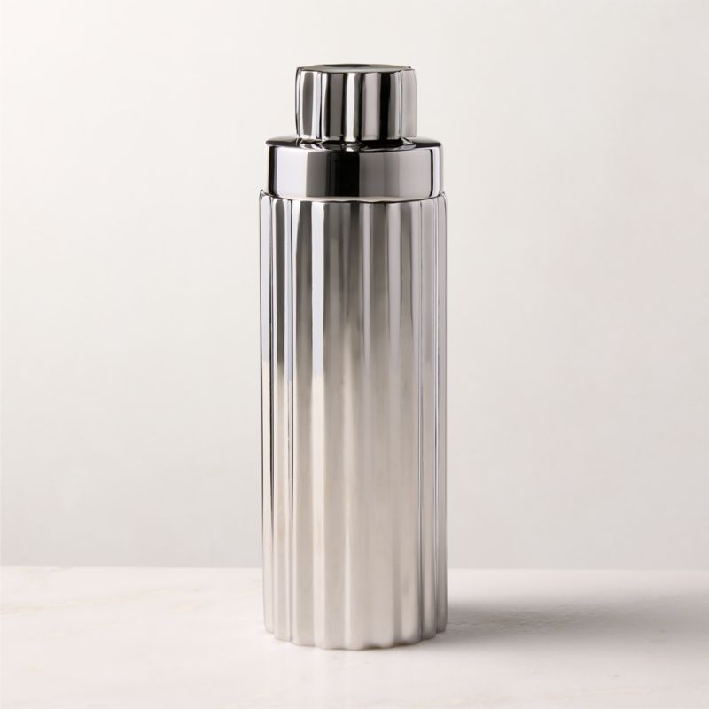 Viewing product image Stainless Steel Fluted Cocktail Shaker by Kay Fisker - image 1 of 3