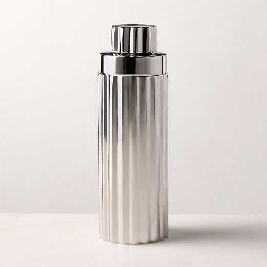Stainless Steel Fluted Cocktail Shaker by Kay Fisker