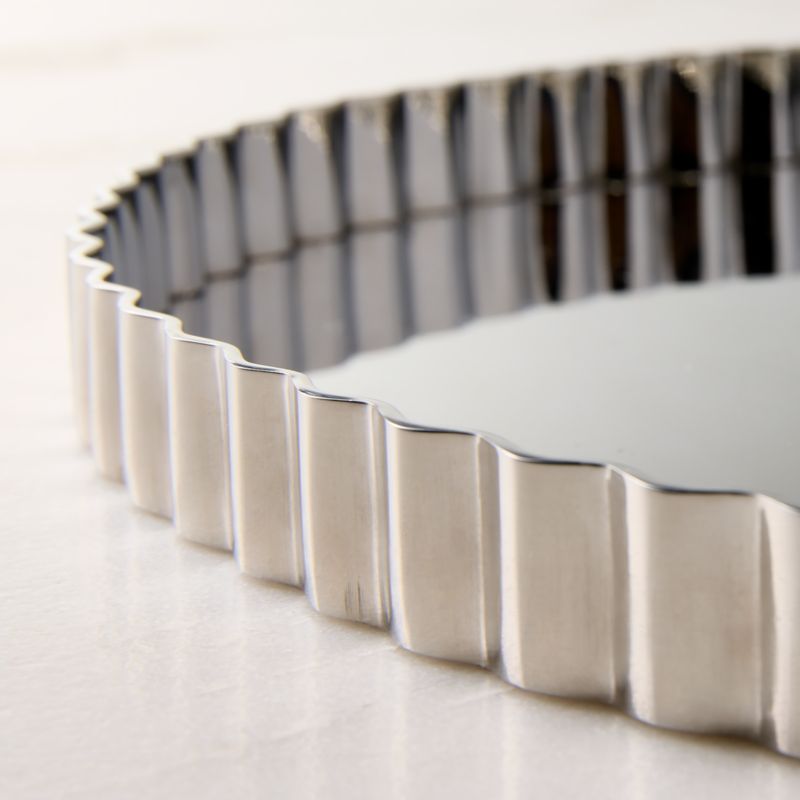 Round Stainless Steel Fluted Serving Tray By Kay Fisker - image 1 of 5