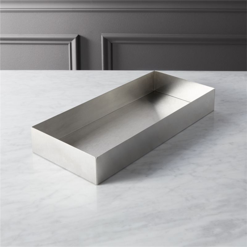 Vanity Trays Cb2 Stainless Steel Tank Tray